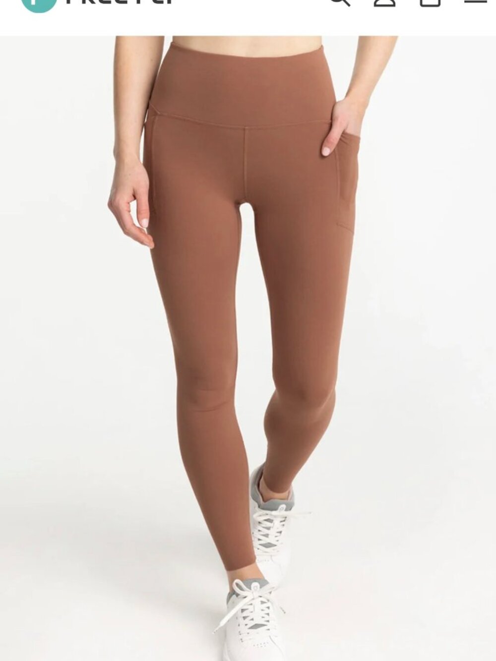 Free Fly Women's All Day Pocket Legging Tan Baltic Amber